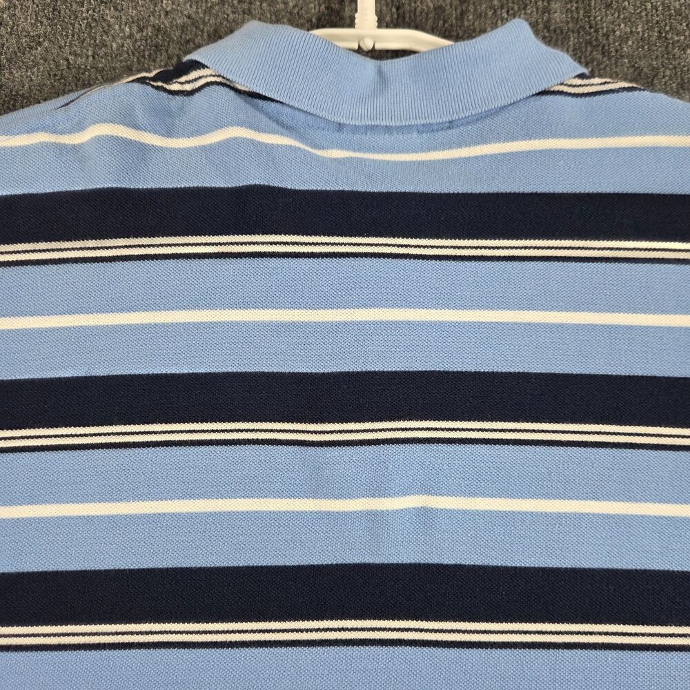 Polo Ralph Lauren Mens Polo Shirt XL Blue Striped Pony Logo 90s Style - Picture 8 of 13
